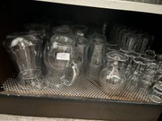 *Assorted Glassware; Seven Jugs, Brandy, Shot, Liq