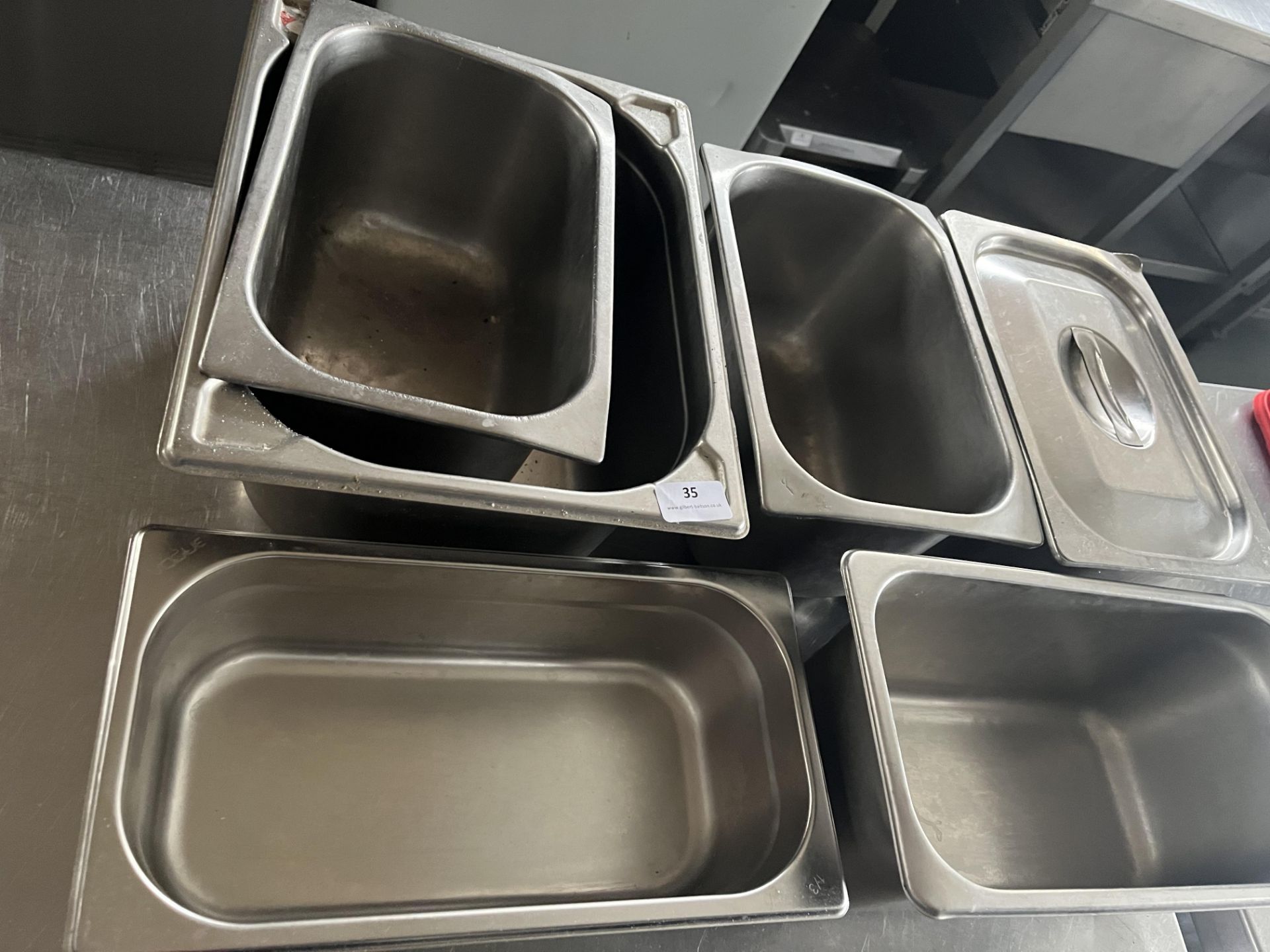 *Six Stainless Steel Bain Marie Inserts
