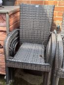 *Ten Rattan Outdoor Chairs