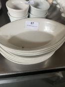 *Eight Small Oval Serving Dishes