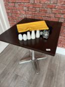 *Square Dining Table on Polished Chrome Base 75x75