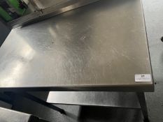 *Stainless Steel Preparation Table with Upstand to