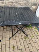 *Square Wrought Iron Folding Outdoor Table