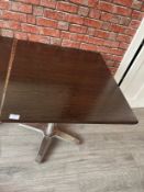 *Square Dining Table on Polished Chrome Base 75x75
