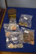 Assorted Coinage and Tokens etc. plus an Old Tin