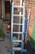Power Fix Extending Aluminum Step Ladder