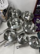 14pc Stainless Steel Pan Set