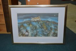 Signed Framed Print - Mountain Moon by Macdonald