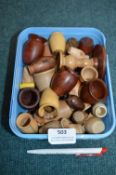 ~30 Small and Miniature Turned Wooden Items