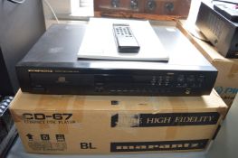 Marantz CD-67 CD Player with Original Box and Remo