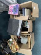 Three Boxes of Placemats, Trays and Cookery Books