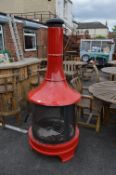 *Outdoor Metal Chimenea with Cooking Grill (AF)