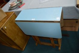 Retro Blue Formica Topped Kitchen Table
