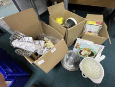 Two Boxes of Kitchen Items plus Cookery Books