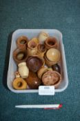 Tub of 20+ Small and Miniature Turned Wooden Pots