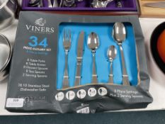 *Viners 34pc Stainless Steel Cutlery Set
