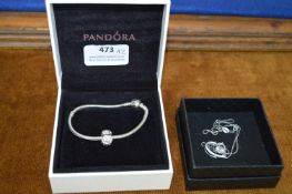 Pandora Sterling Silver Bracelet, Enameled Silver