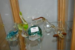 Four Murano Glass Animals
