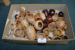 *~50 Small Turned Wooden Pots