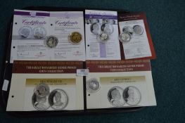 Six London Mint Royal Commemorative Silver Proof 1