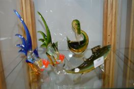 Four Murano Glass Animals