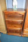 Solid Pine Shelf Unit with Cupboard