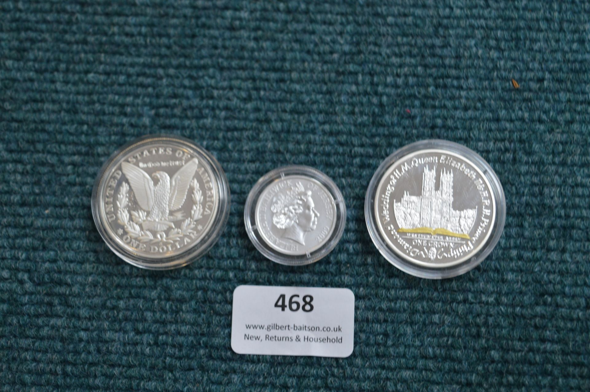 US Silver Dollar, UK Silver Crown, and Jersey 2009