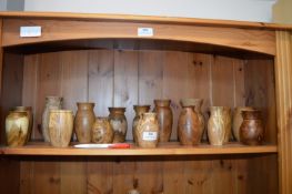 16 Medium Turned Wooden Pots