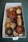 20 Small and Medium Turned Wooden Pots