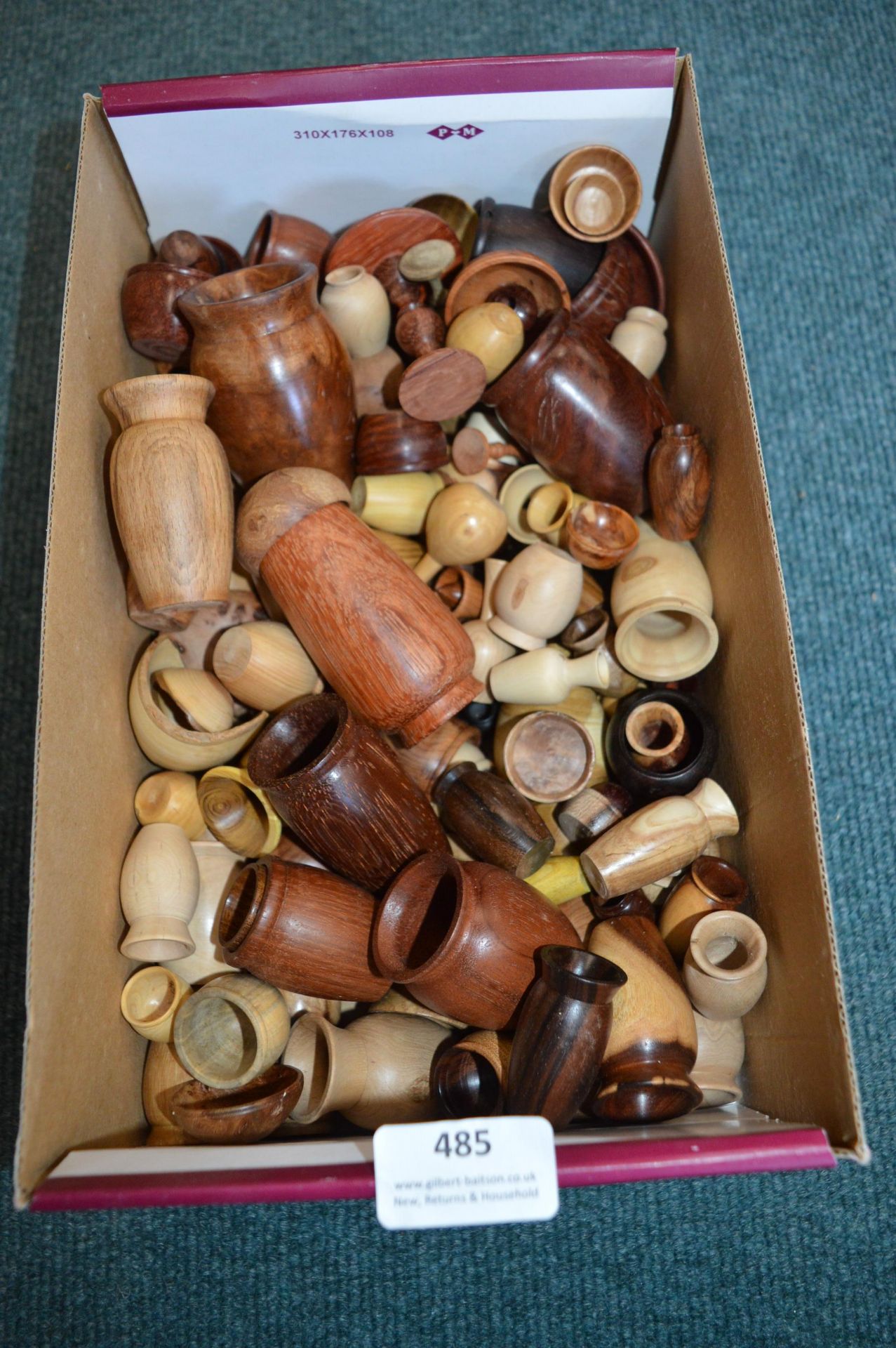 ~100 Small and Miniature Turned Wooden Pots
