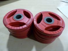 *Ten Physical 1.25kg Weight Discs (red)