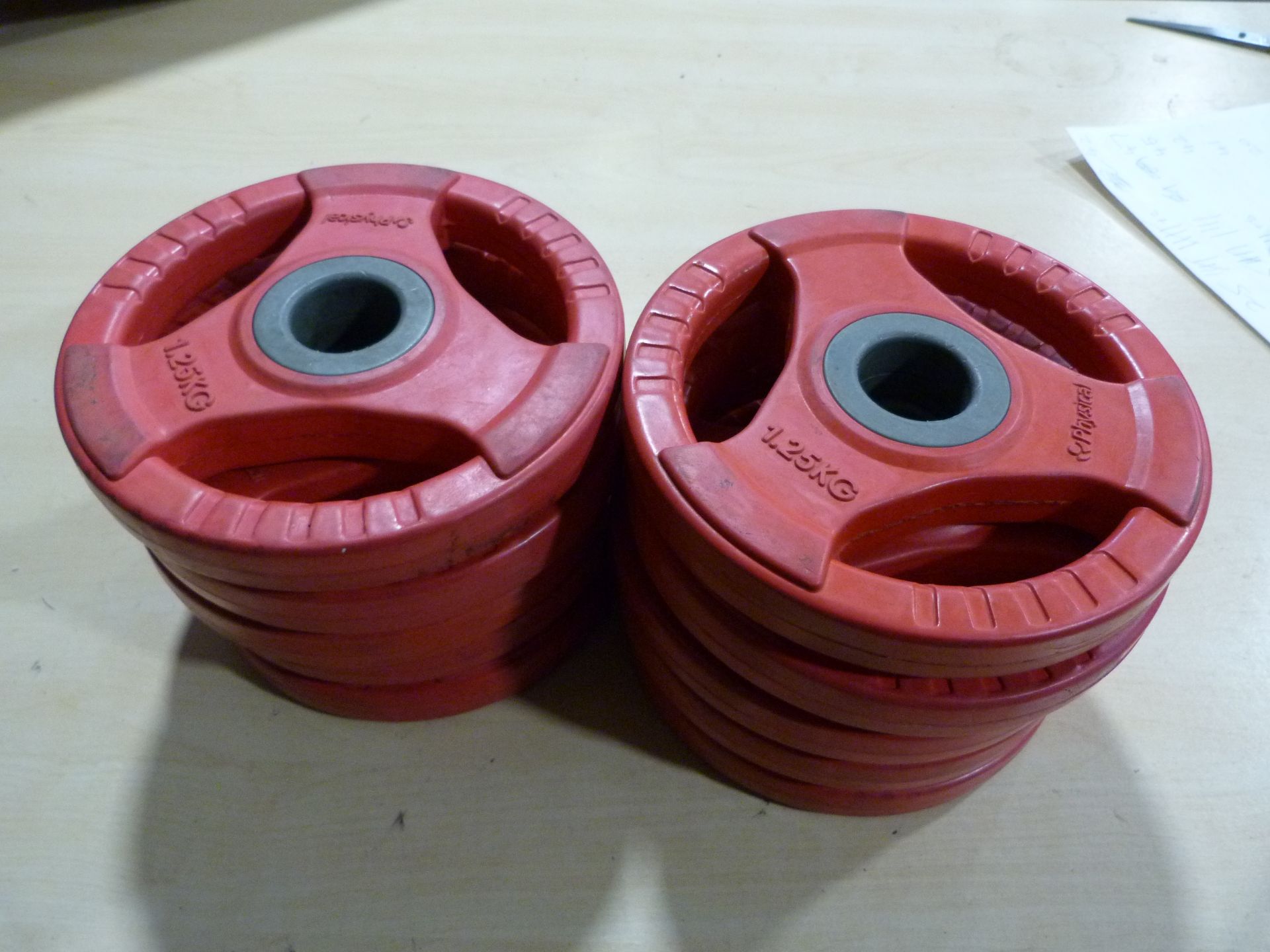 *Ten Physical 1.25kg Weight Discs (red)