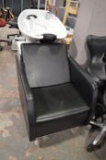 *Hair Washing Station with Black Leatherette Chair