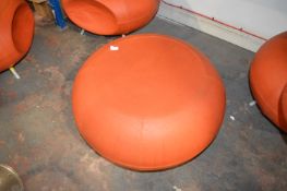 *Allermuir Pouffe in Orange Coral Leathero