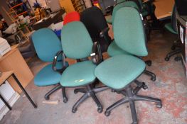 *Six Assorted Swivel Office Chairs