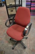 *Red Gas-Lift Office Chair