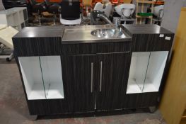 *Unit with Drawers, Cupboards, and Stainless Steel Basin 140x36x100cm