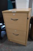 *Two Drawer Wood Effect Filing Cabinet