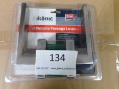 * Ikonic Victoria Passage Lever Lock Kit, (Brushed S/S)