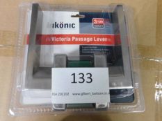 * Ikonic Victoria Passage Lever Lock Kit, (Brushed S/S)