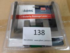 * Ikonic Victoria Passage Lever Lock Kit, (Brushed S/S)