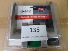 * Ikonic Victoria Passage Lever Lock Kit, (Brushed S/S)