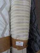 13m Roll of Cream Stripe velvet Chenille Upholster