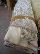 15m Roll of Pale Gold Cut Velvet Upholstery Fabric