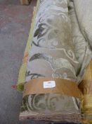 25m Roll of Green Grey Cut Velvet Upholstery Fabri