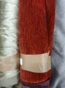 13m Roll of Red Chenille Upholstery Fabric