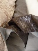 *4'6" Roll of Quilted Metallic Effect Leatherette