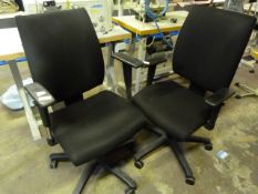 *Two Black Office Swivel Chairs