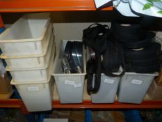 *Quantity of Storage Tubs, Fabric Tapes, Clamps, e