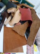 *Leather, Suede, and Skin Offcuts, Part Rolls, etc